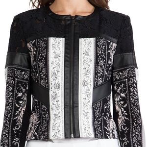 BCBGMAXAZRIA Tarik Floral Print Blocked Jacket